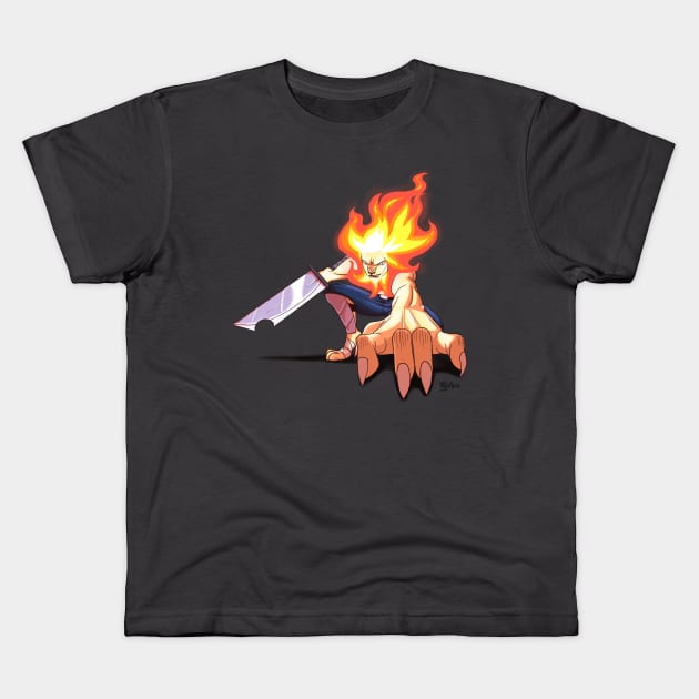 Cinder Lion Kids T-Shirt by Mjkvn